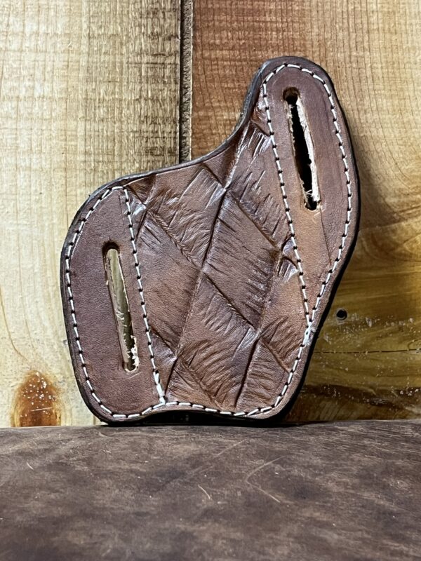 Tooled Pancake Knife Sheath - Image 2