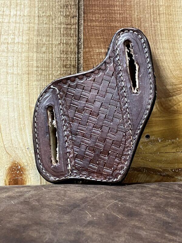 Basket Stamped Pancake Knife Sheath