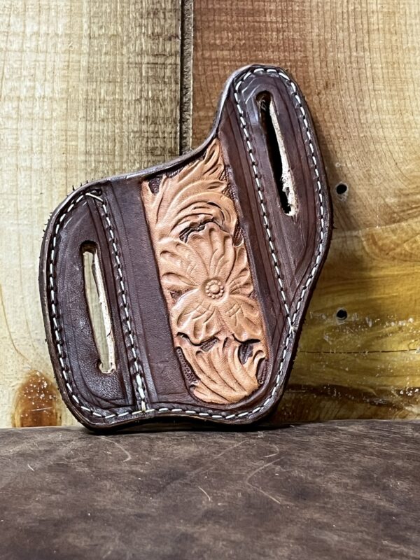 Tooled Pancake Knife Sheath