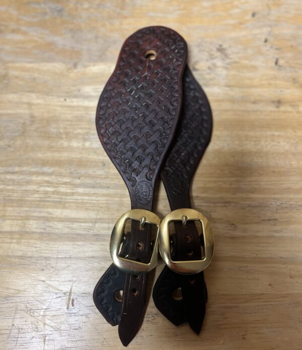 Basket Stamped Spur Straps