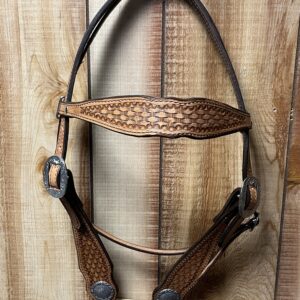 Scalloped Round Basketweave Headstall