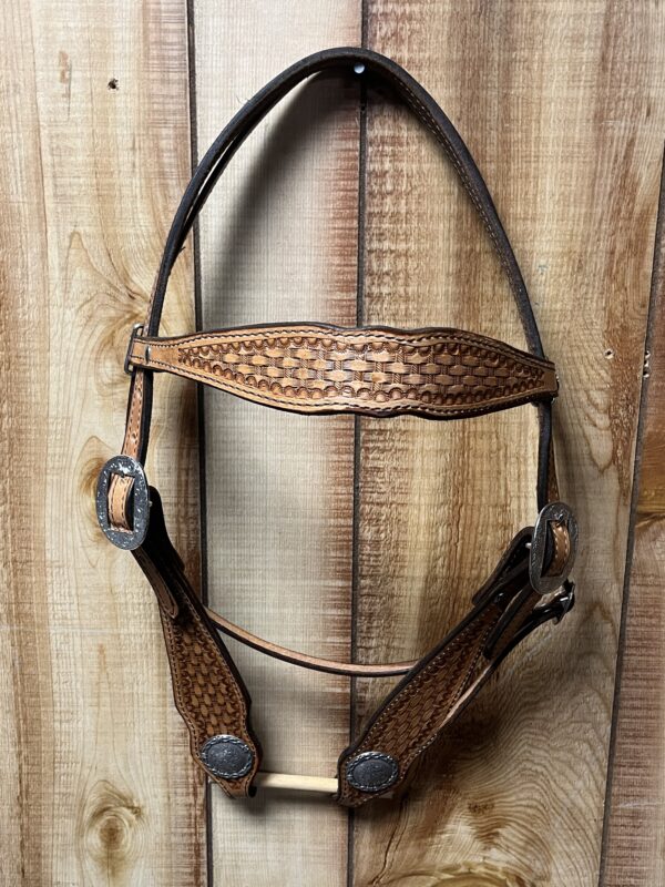 Scalloped Round Basketweave Headstall